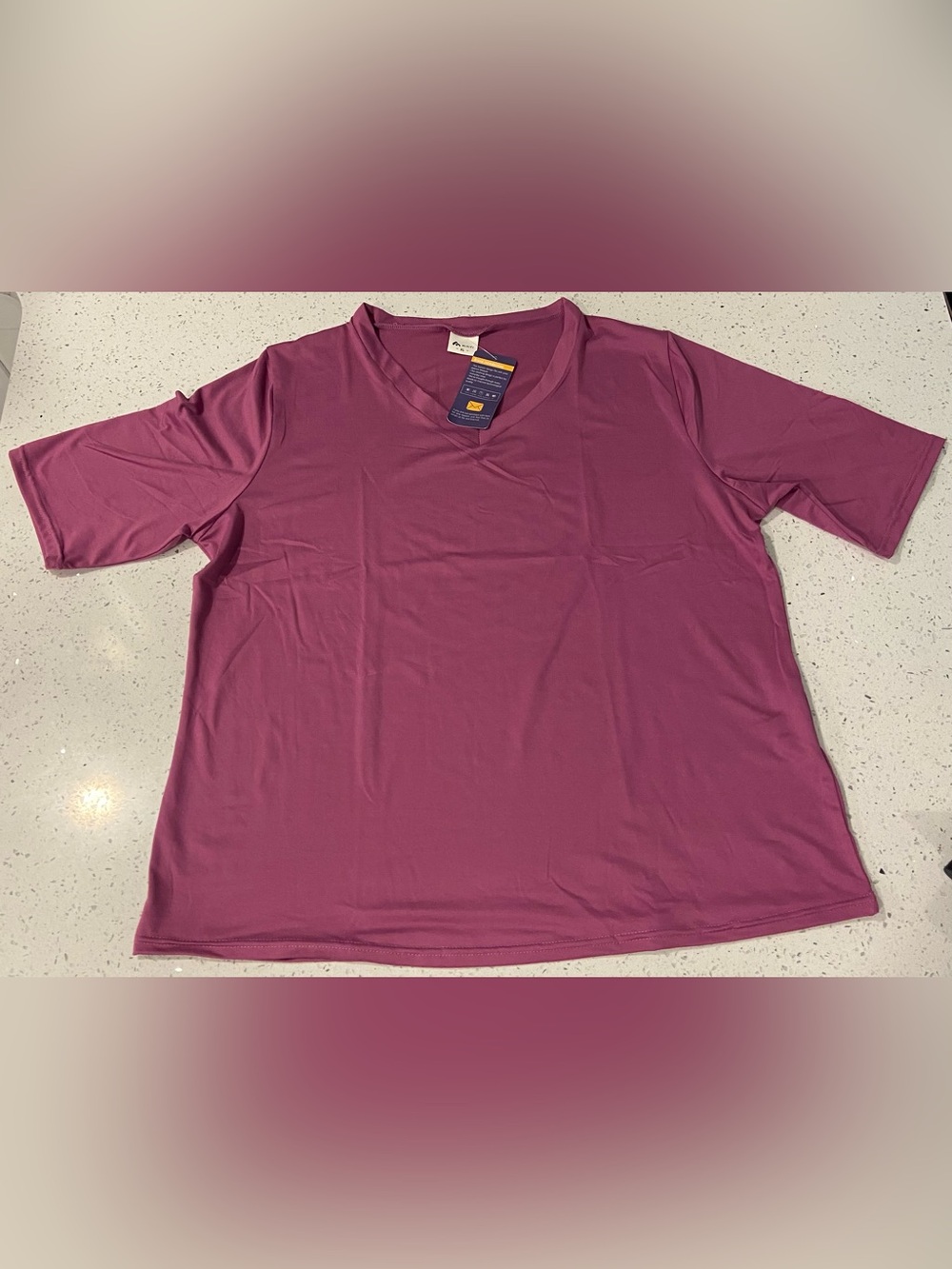 Burgundy V-Neck Top with Half Sleeves